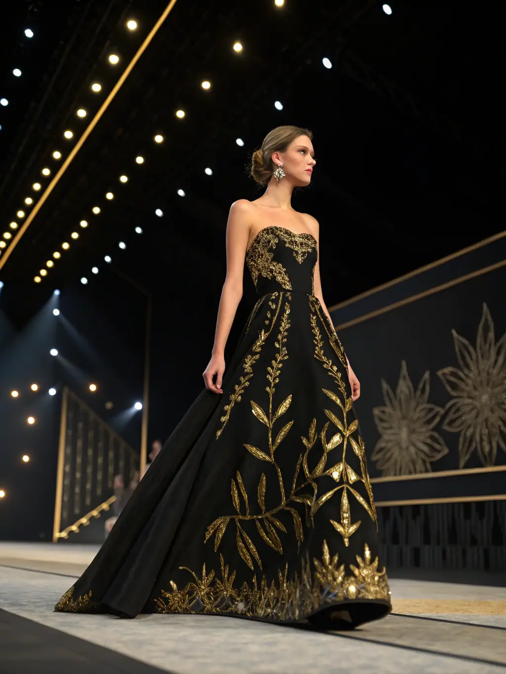 A stylish photograph from a recent fashion show organized by ASSOC. FOR YOU AGENCE CASTING CHALLENGERS, featuring young models and innovative designs.